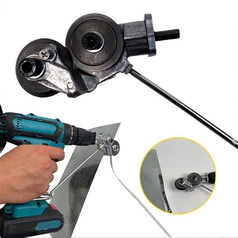 sheet nibbler metal cutter drill attachment|hand held sheet metal nibbler.